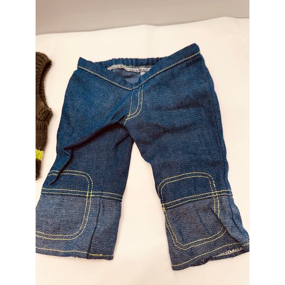 American Girl Bitty Baby Doll Gray Sweater and Jean Outfit 2 Piece Set - Picture 2 of 7